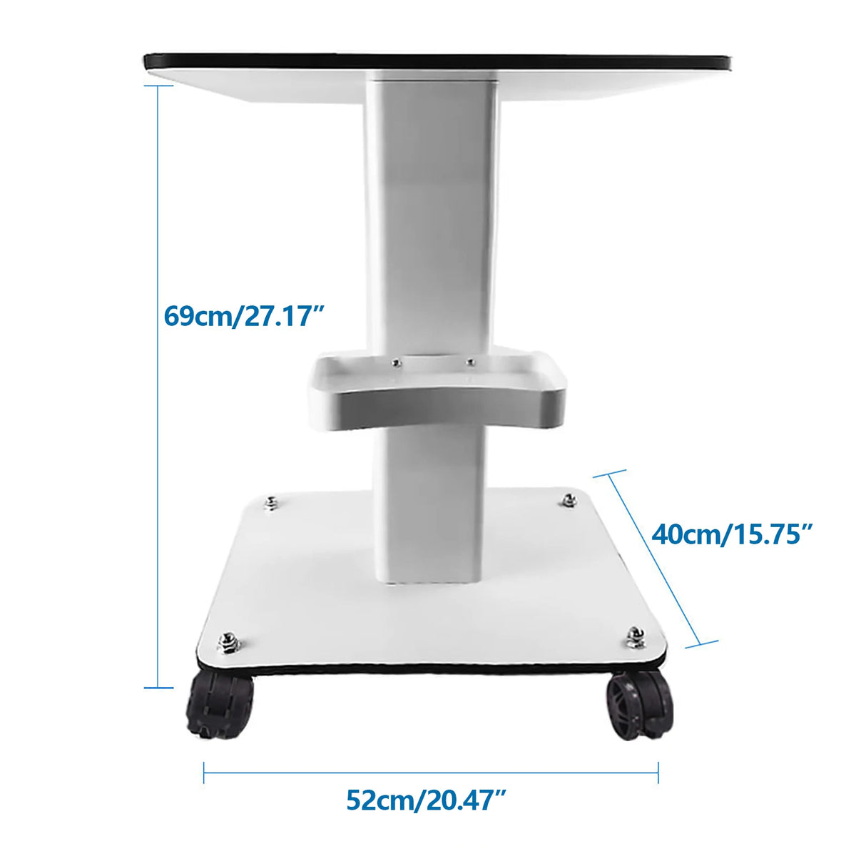 Table - Table trolley - Rolling table - Beauty Wheel Cart - Multifunctional Trolley - 5.3 kg - White