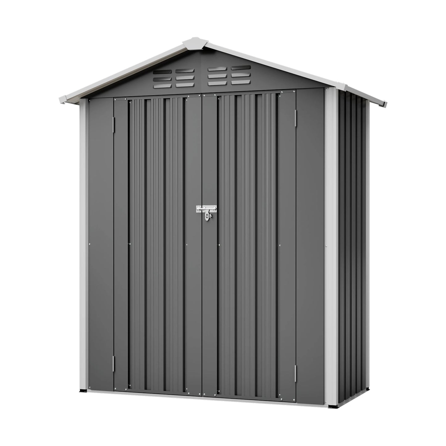 Opbergschuur Tuinschuur Fietsenberging Tuinberging Berging Stalen Schuur – 154x83x180 cm – Weerbestendig Met Vloerfundering En Slot