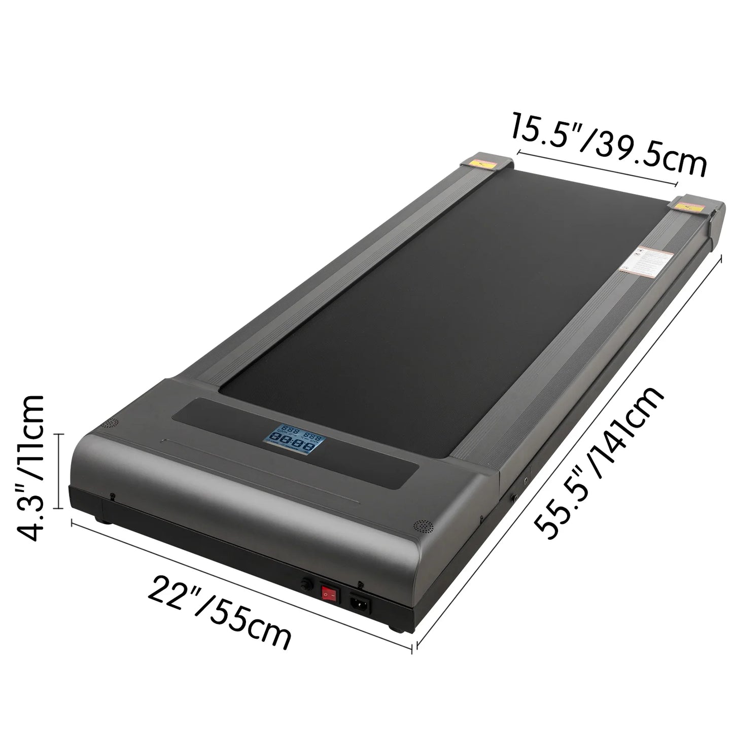 Loopband - Wandelband - Walking Pad - Walkingpad - Treadmill - Loopband voor onder het bureau - Loopbanden voor hardlopen - Verstelbaar - Draagbare loopmat - 500W motor - Snelheid 1-6,0 km/u - Zilver