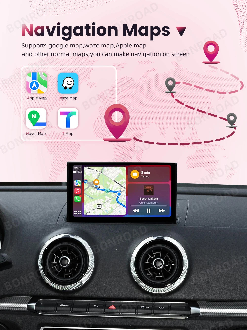 Carplay Module – Android Auto Adapter – Draadloze Carplay Dongle – Multimedia Interface – Mib & MIB2 Compatibel – Inclusief Achteruitrijcamera – Plug & Play Installatie - QUORE