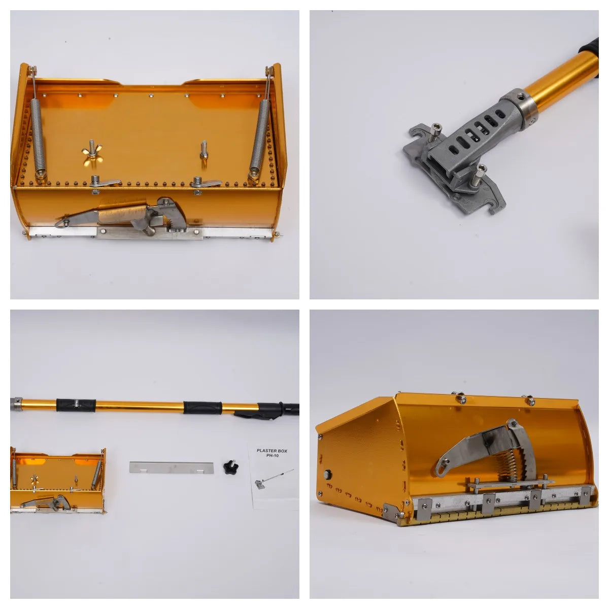 Portable Drywall Master Tools Plastering Flat Finishing Plaster Box Tool 9.8'' W/ 40-63.8'' Extendable Handle Max 64'' Length