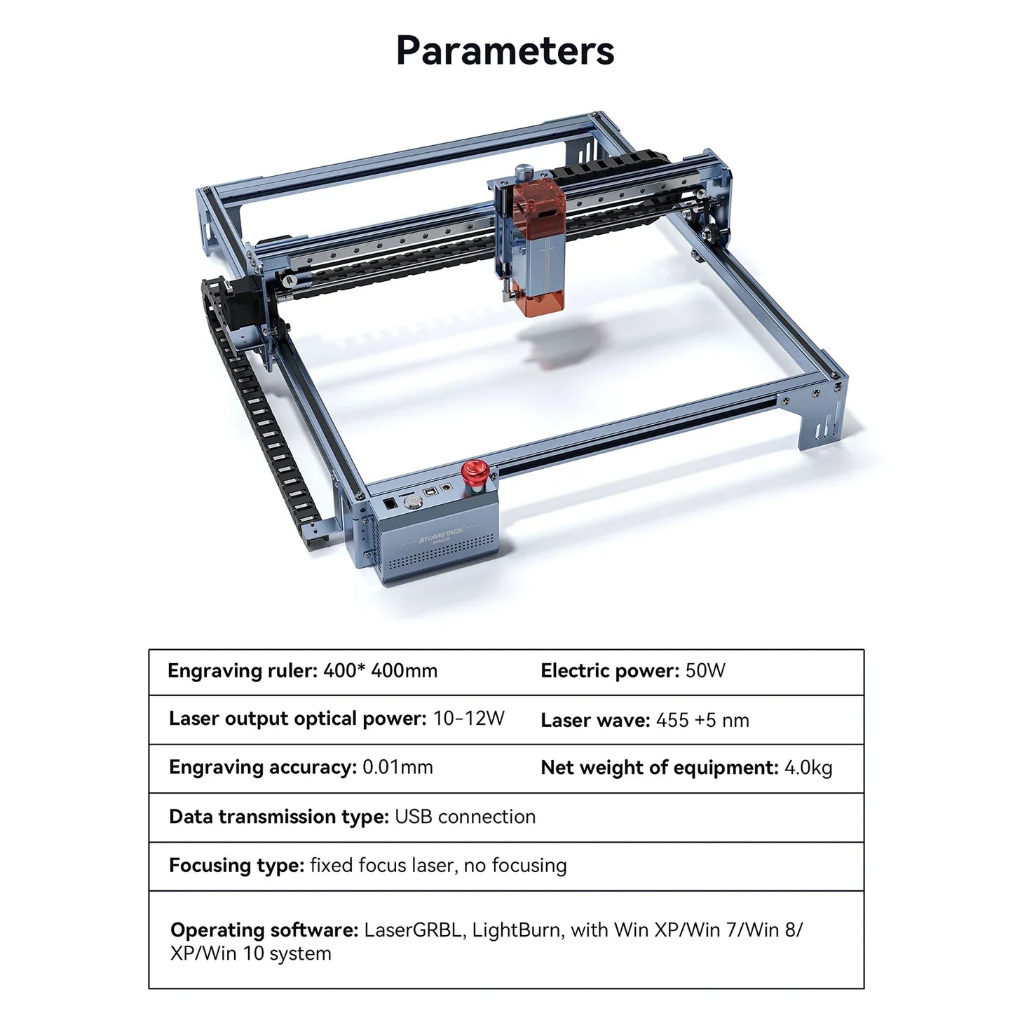 Laser Graveermachine – Laser Graveur – Laser Snijder – Creatieve Laser – Hobby Laser – 400x400 Mm Werkoppervlak – 10-12W Vermogen