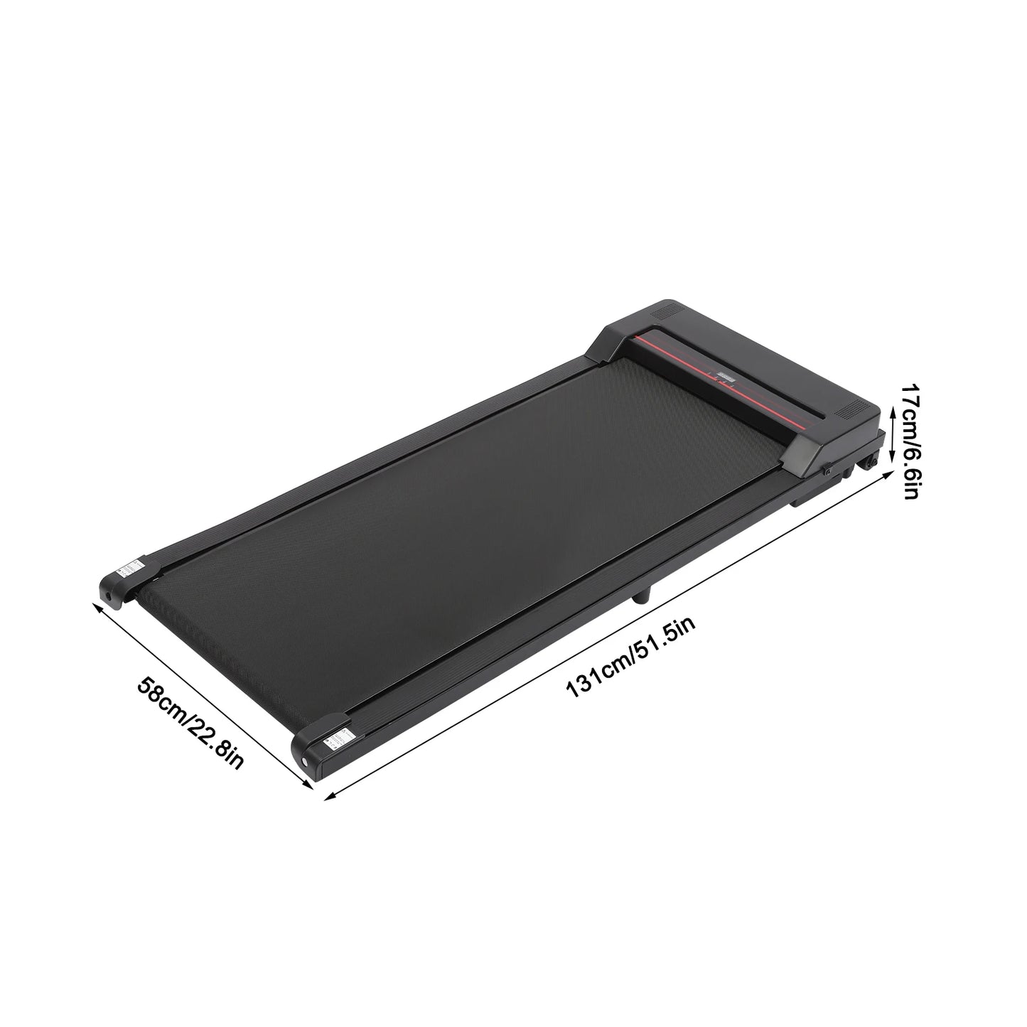 Treadmill - Treadmills - Walking Belt - Walking Pad - Treadmill - Electric Treadmill for Under Desk - for Walking and Jogging - Black
