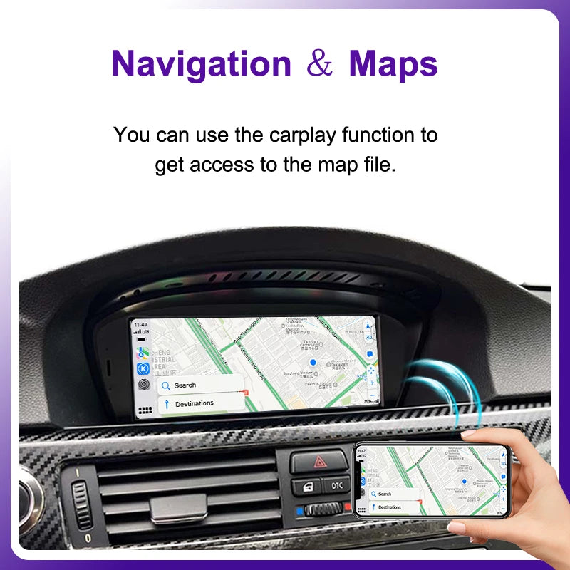 Autoradio BMW 3/5 Serie – Multimedia Speler – Navigatiesysteem – Touchscreen Radio – CarPlay Android Auto – 8,8 Inch Scherm – Draadloze Connectiviteit - QUORE