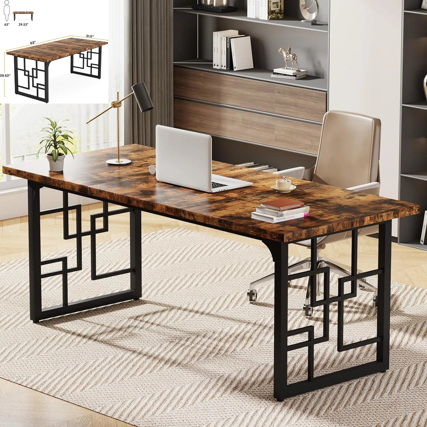 Bureautafel – Werktafel – Bureau – Computertafel – Schrijftafel – Groot Werkblad 160x70 cm – Strak Modern Design - QUORE