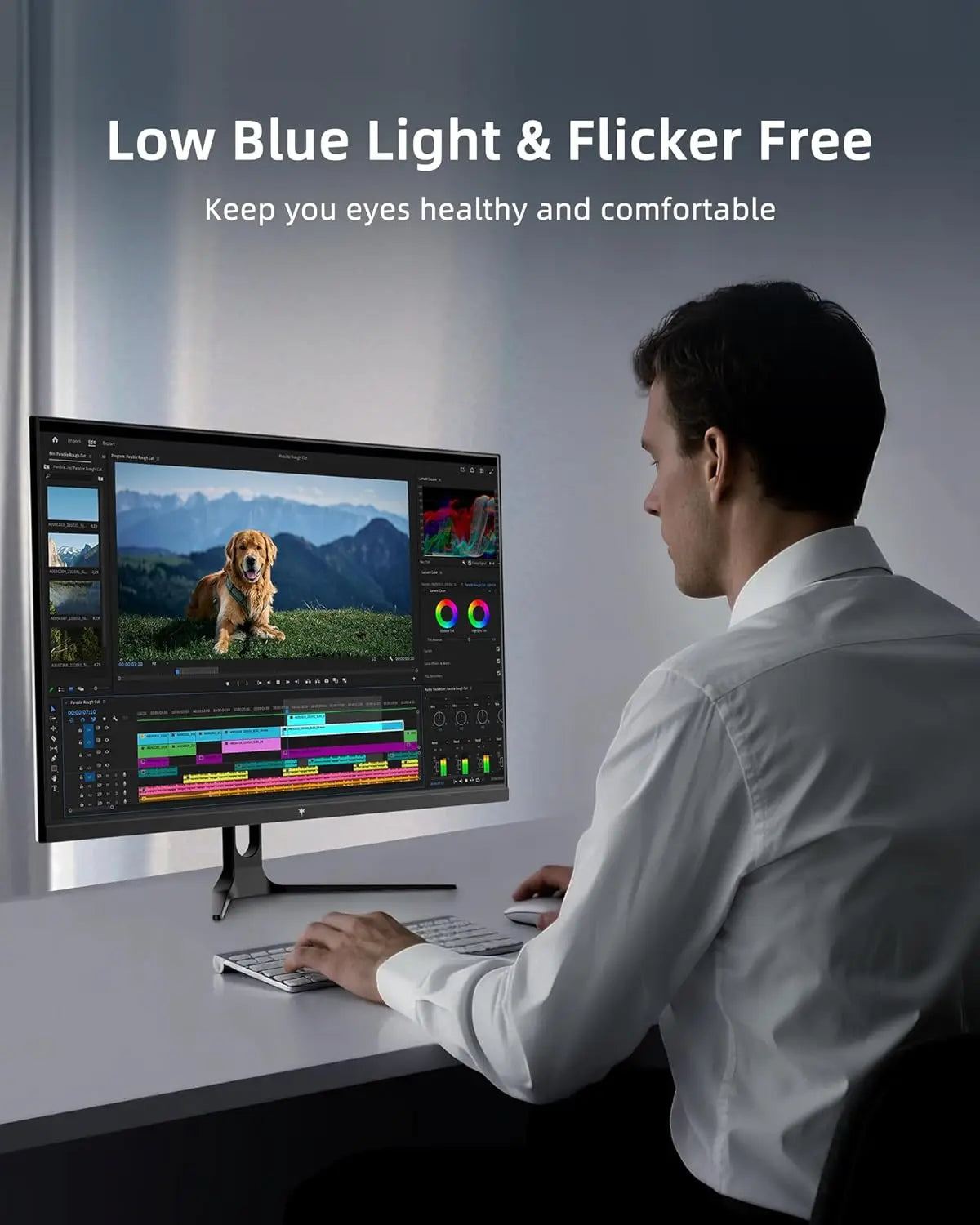 Computer Monitor – Beeldscherm – Display – Computerscherm – Monitor – 32 Inch – 2K 2560x1440 – IPS Paneel – 120 Hz – Wit Design - QUORE