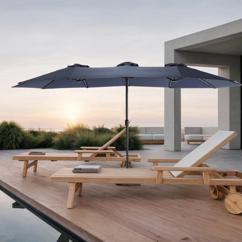Dubbelzijdige Parasol – Grote Parasol – Zonneparasol – Buitenparasol – Tuinparasol – 4,5 Meter Extra Ruim – Roestbestendige Stalen Spaken