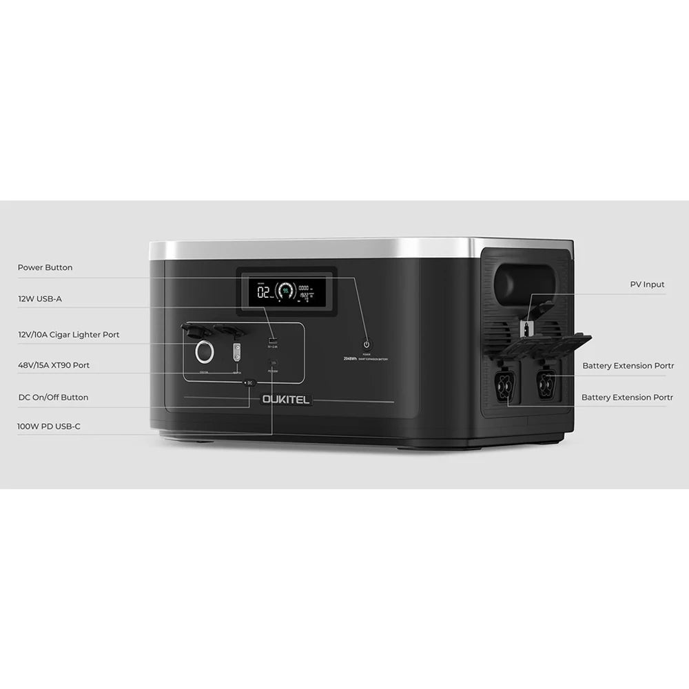 LiFePO4 Powerbank – Batterijpack – Draagbare Accu – Energieopslag – Mobiele Stroomvoorziening – 2048Wh Capaciteit – 3500+ Levenscycli