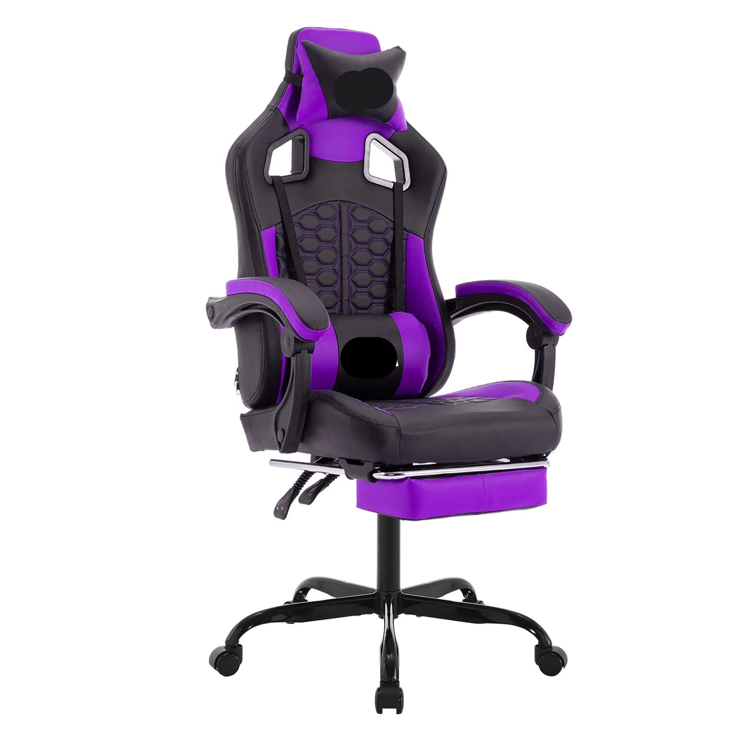 Gamingstoel – Bureaustoel – Gamerstoelen – Zitzak – Ergonomisch – Met Voetensteun – Verstelbare Rugleuning - Paars - #5