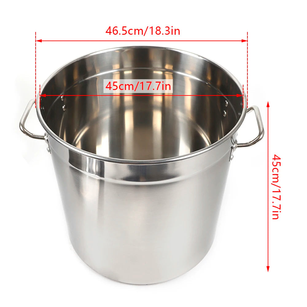 Soup pan - Soup pot - Cooking pans - Stew pan - Soup kettle - 70L - Stainless steel soup pan with lid - With stainless steel lid