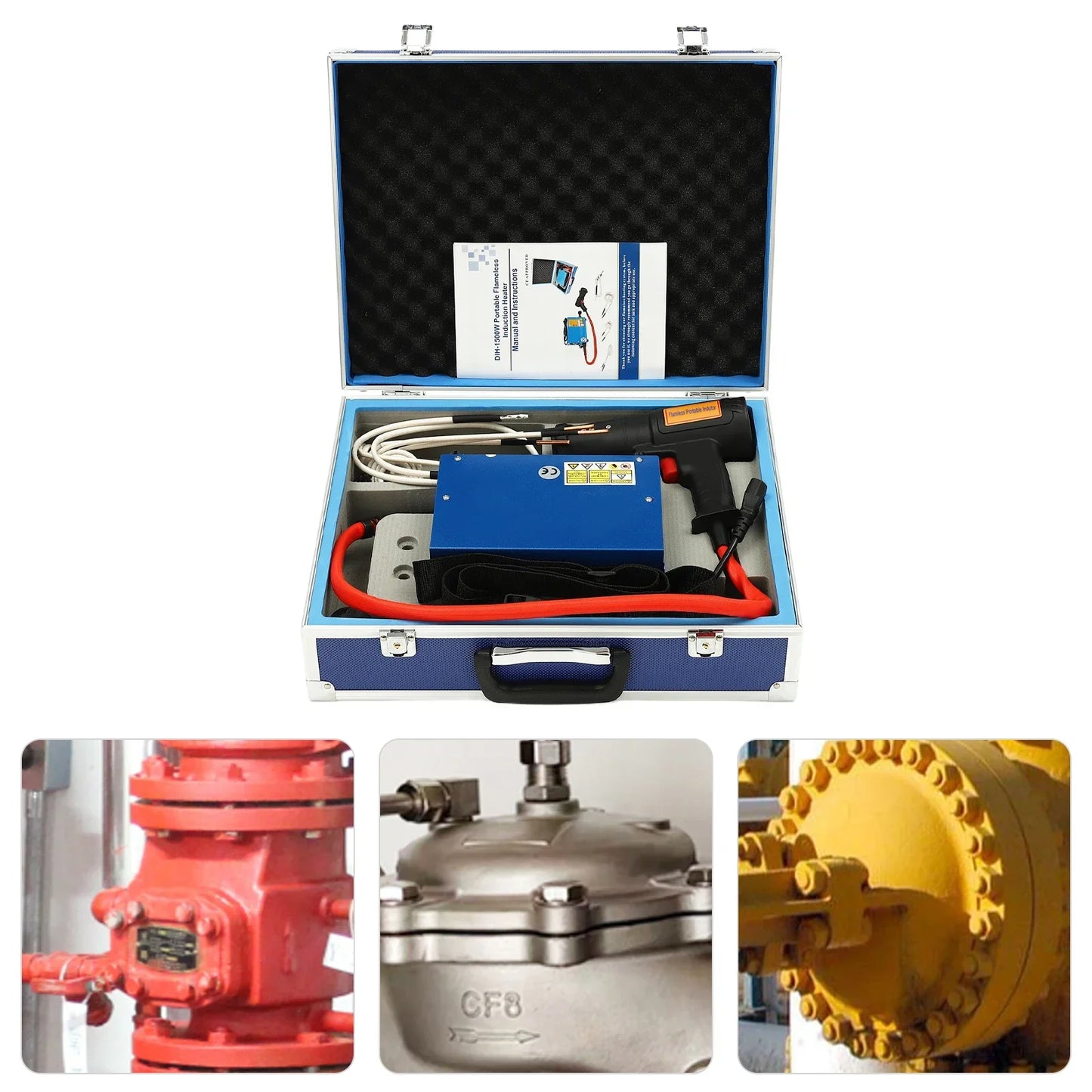 Inductieverhitter – Inductie Verwarmer – Moeren Losmaker – Metaal Verwarming – 1500W Vermogen – Tot 750°C Temperatuur