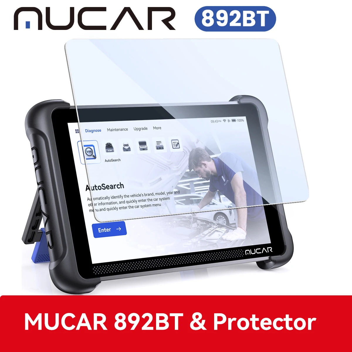 OBD2 Scanner – Auto Diagnosetool – Codelezer – Foutcode Scanner – Universele Auto Scanner – Bi-directionele Controle – 8-Inch Scherm – 34 Resetfuncties - QUORE