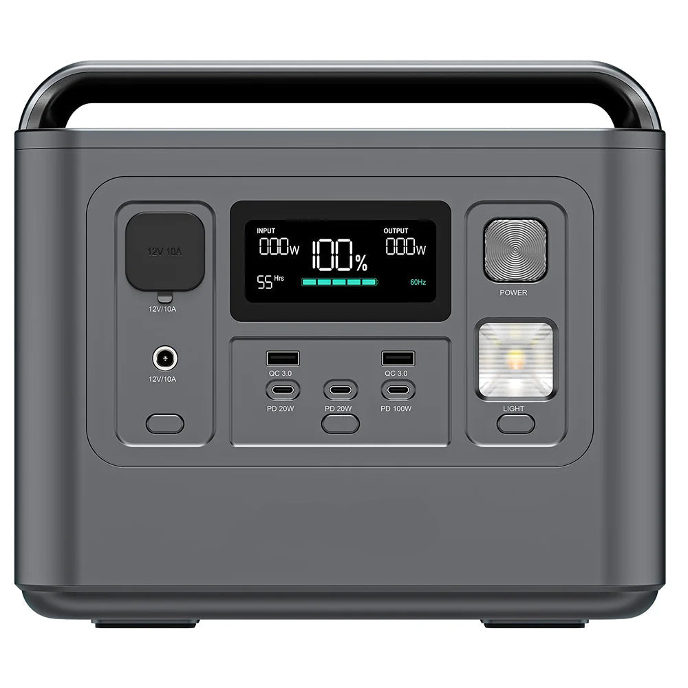Draagbare Powerbank – Powerstation – Mobiele Accu – Energiebron – Outdoor Batterij – 512 Wh LiFePO4 – 800 Watt Uitgangsvermogen