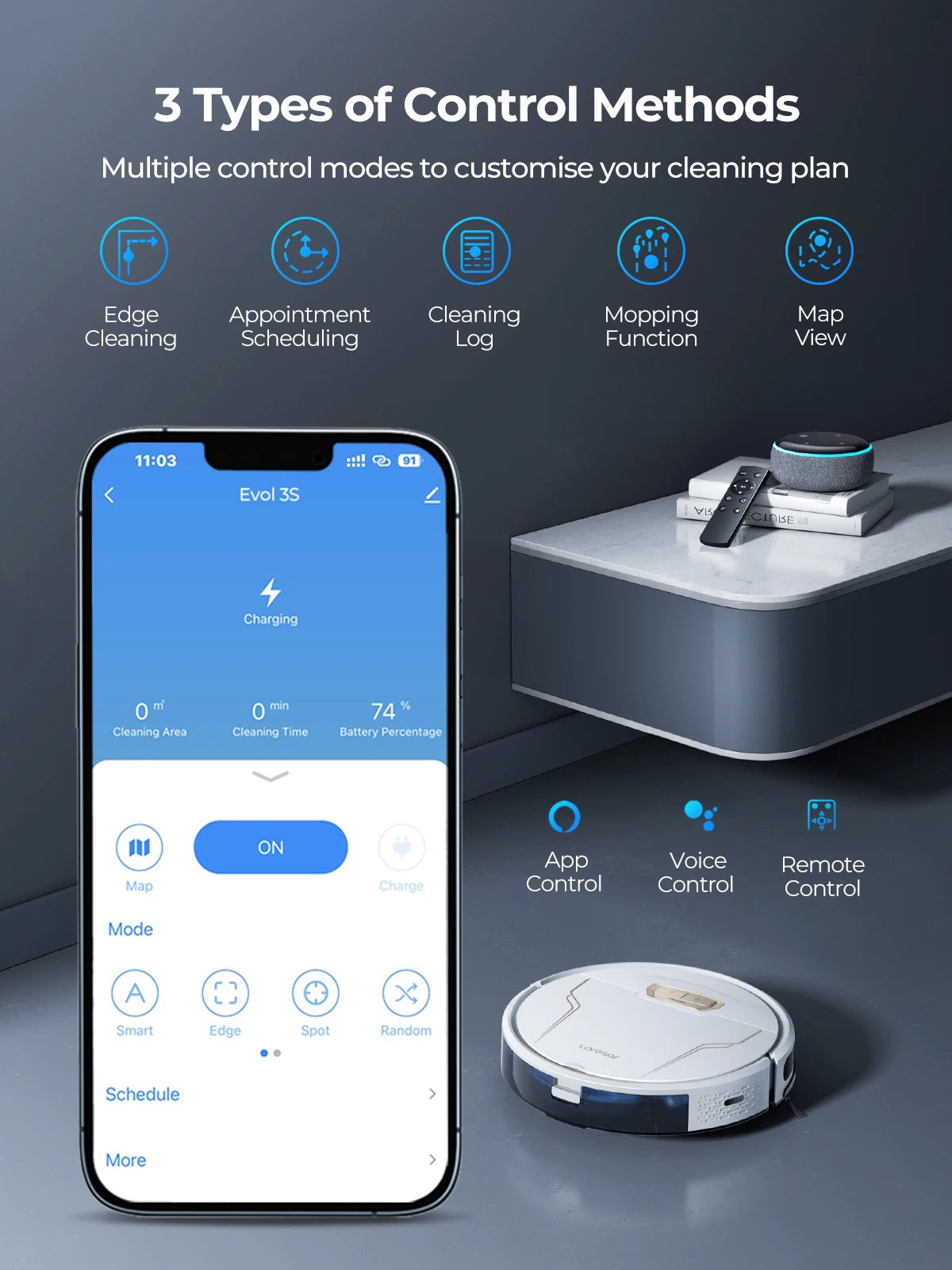 Robotstofzuiger - Stofzuiger - Dweilrobot - Vacuum Cleaner - Robotstofzuiger met Dweilfunctie - Dweilsysteem - 5000PA – Slimme Appbediening – Geplande Reiniging & Elektrisch Wassen