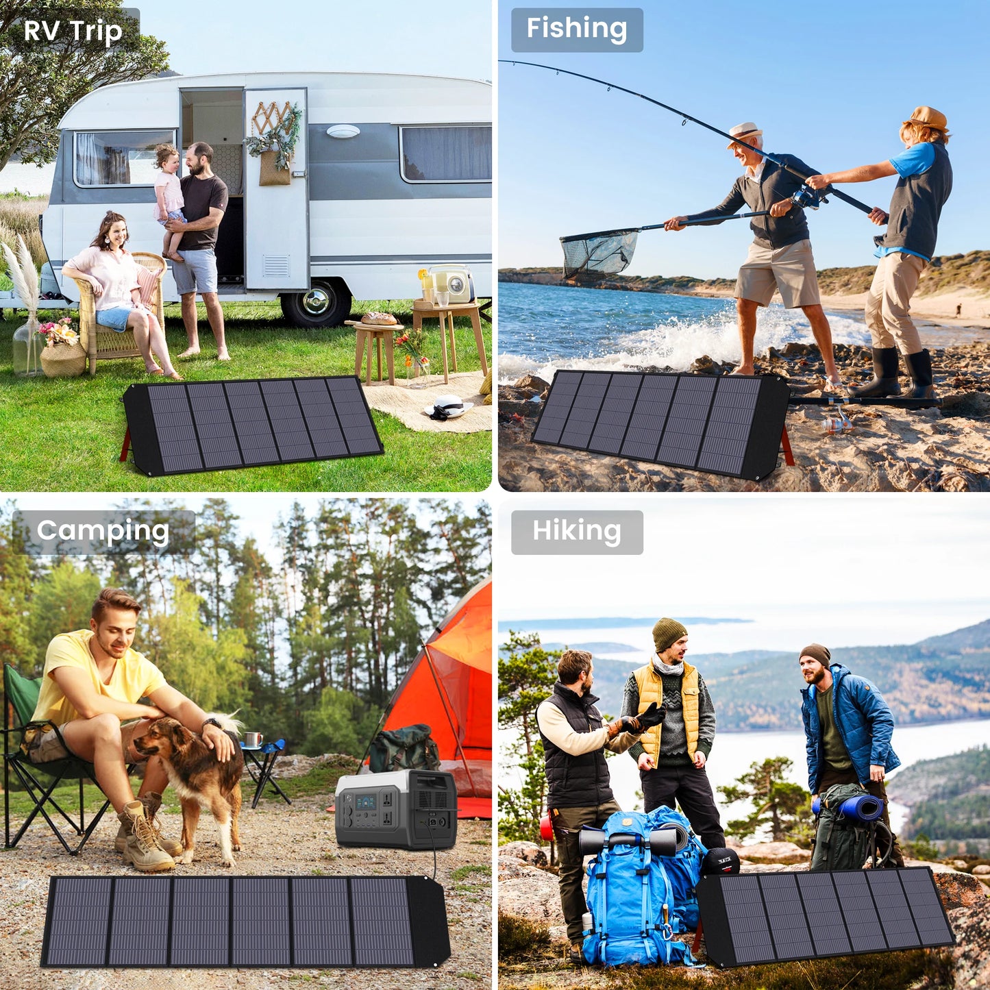 200W Draagbaar Zonnepaneel – Opvouwbaar Zonnepaneel – Mobiel Solar Charger – Camping Zonnepaneel – Camper Zonnepaneel – Hoog Rendement 23% – Lichtgewicht Compact Design