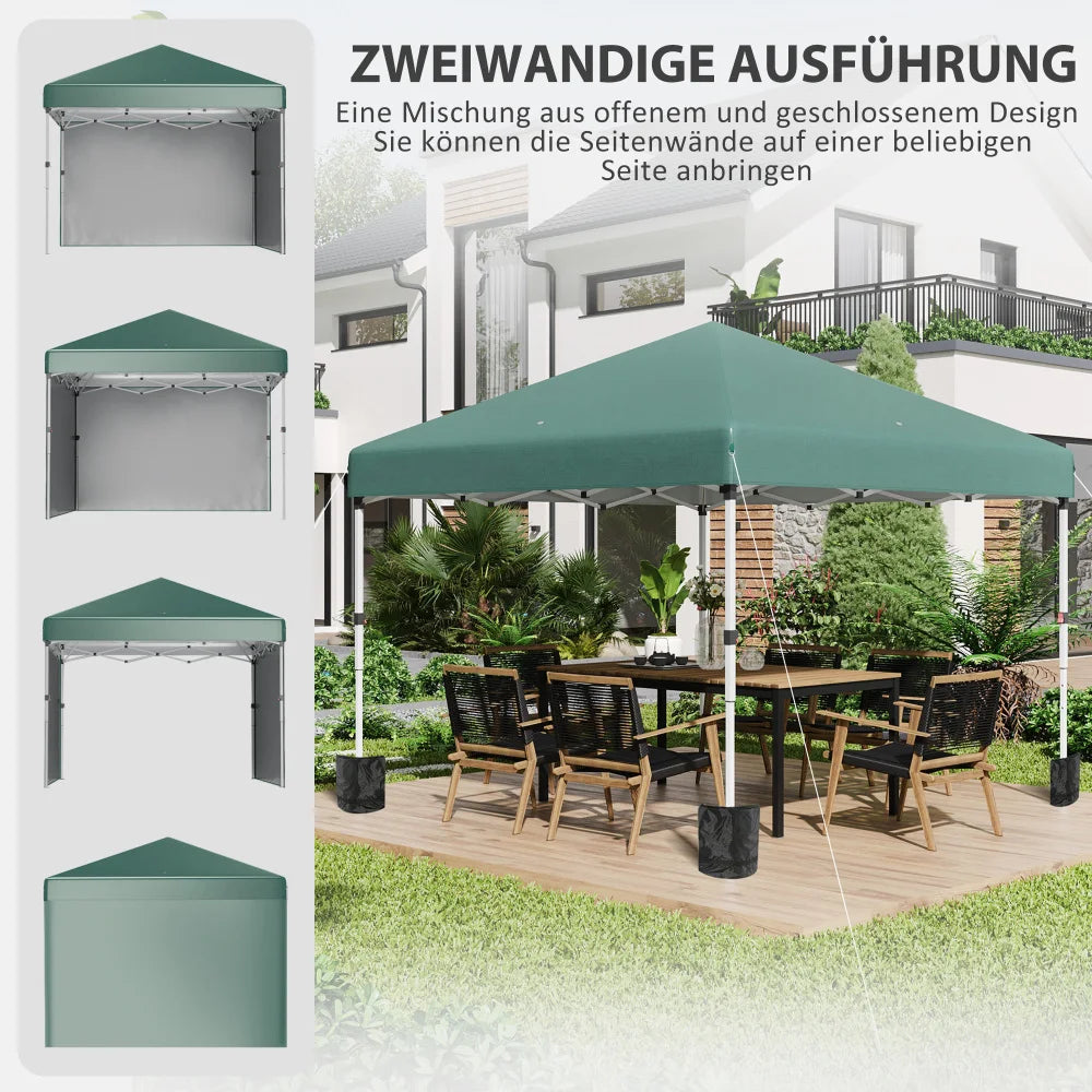 Tuinpaviljoen – Tuinoverkapping – Tuinkamer – Eventtent – Opvouwbare Paviljoen – Verstelbare Hoogte 268-288 Cm – Water- En UV-Bestendig