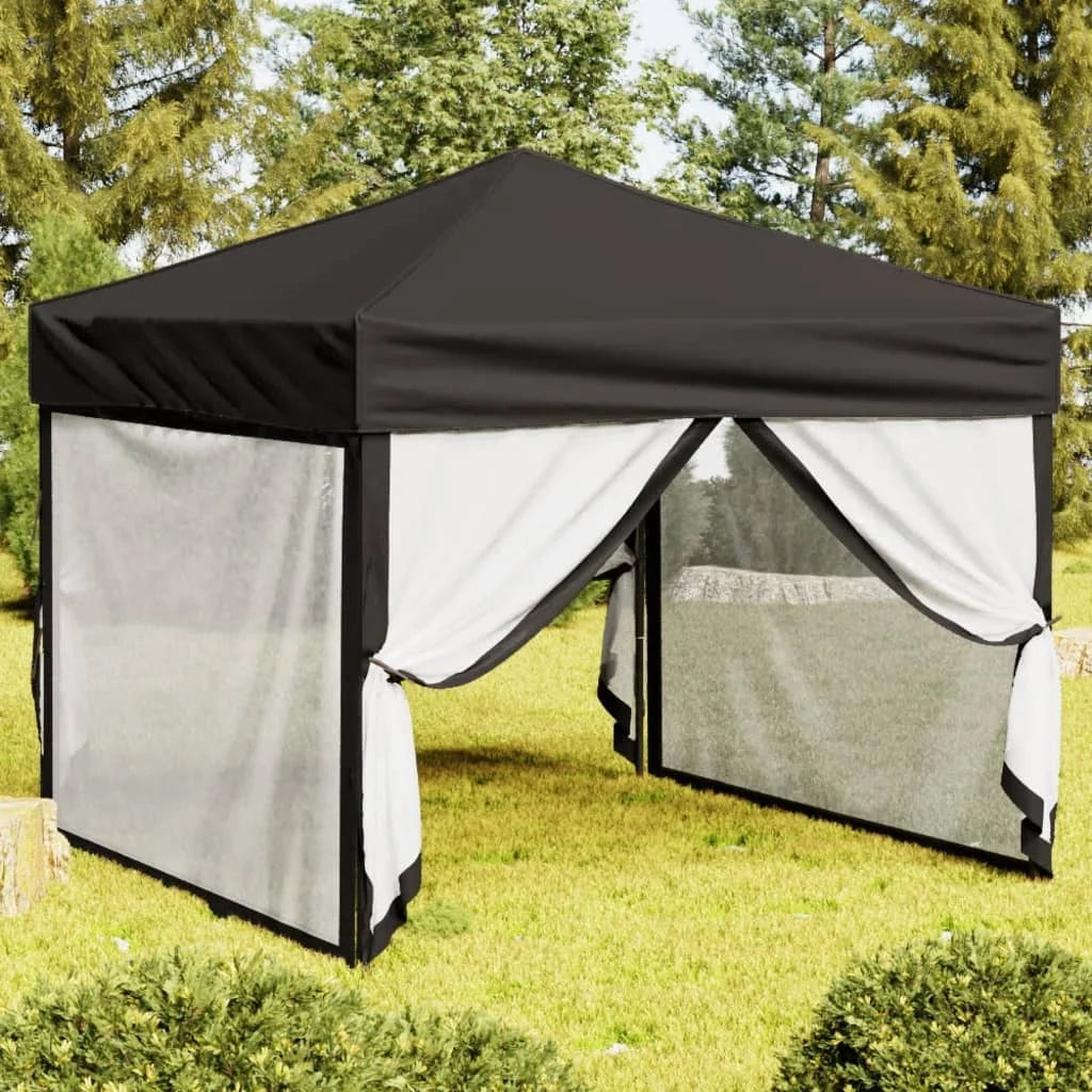 Vouwtent – Opvouwbare Tent – Partytent – Zonnetent – Water- En UV-Bestendig – Stevig Stalen Frame - 3x3 m - Zwart