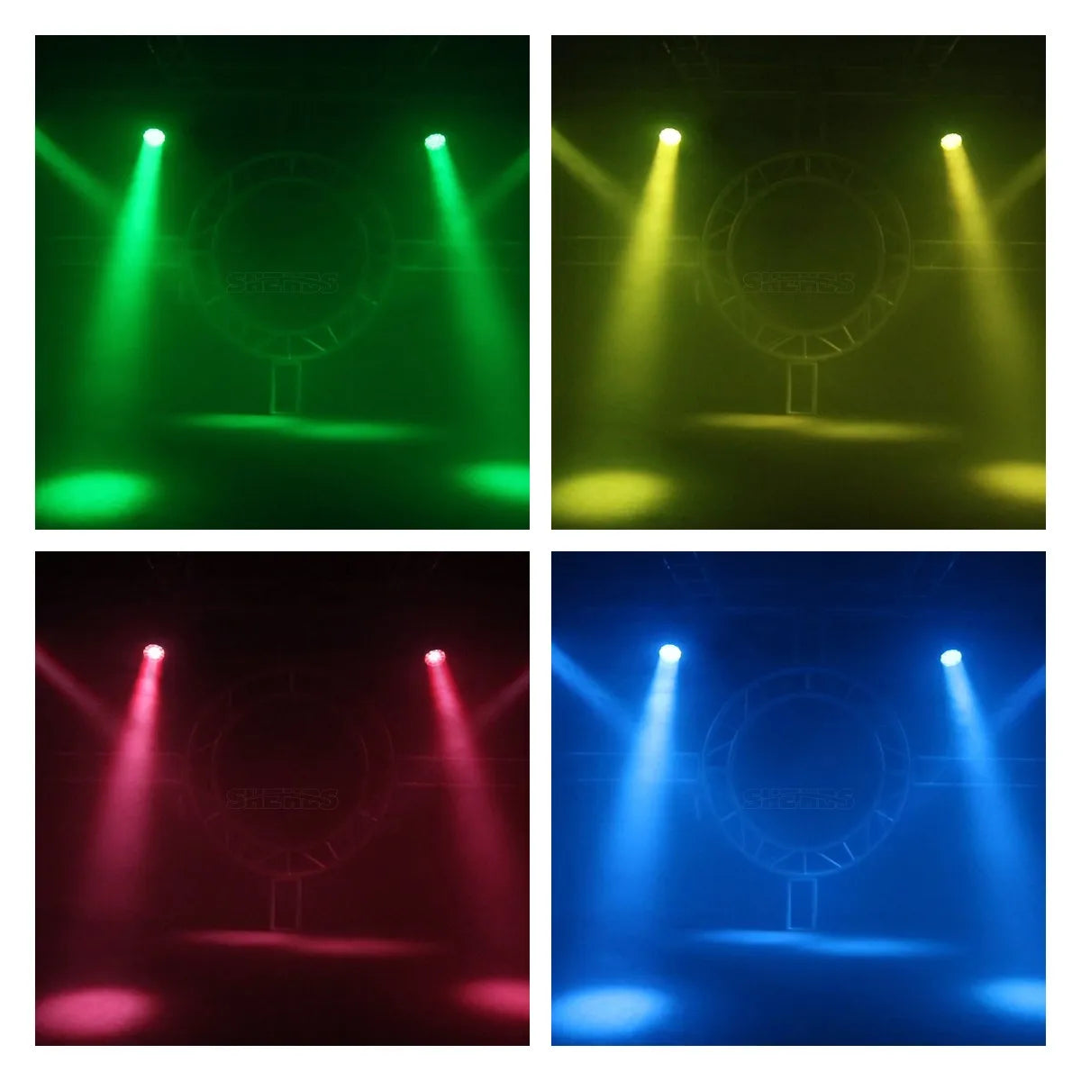 Discolamp - Party Lights - Disco licht - Party Laser - Podiumverlichting - Mini LED & Laser Party Lamp - 19x15W Zoom & DMX-compatibel - Discobal - Beam+Wash RGBW Moving Head Lich - 2 Stuks