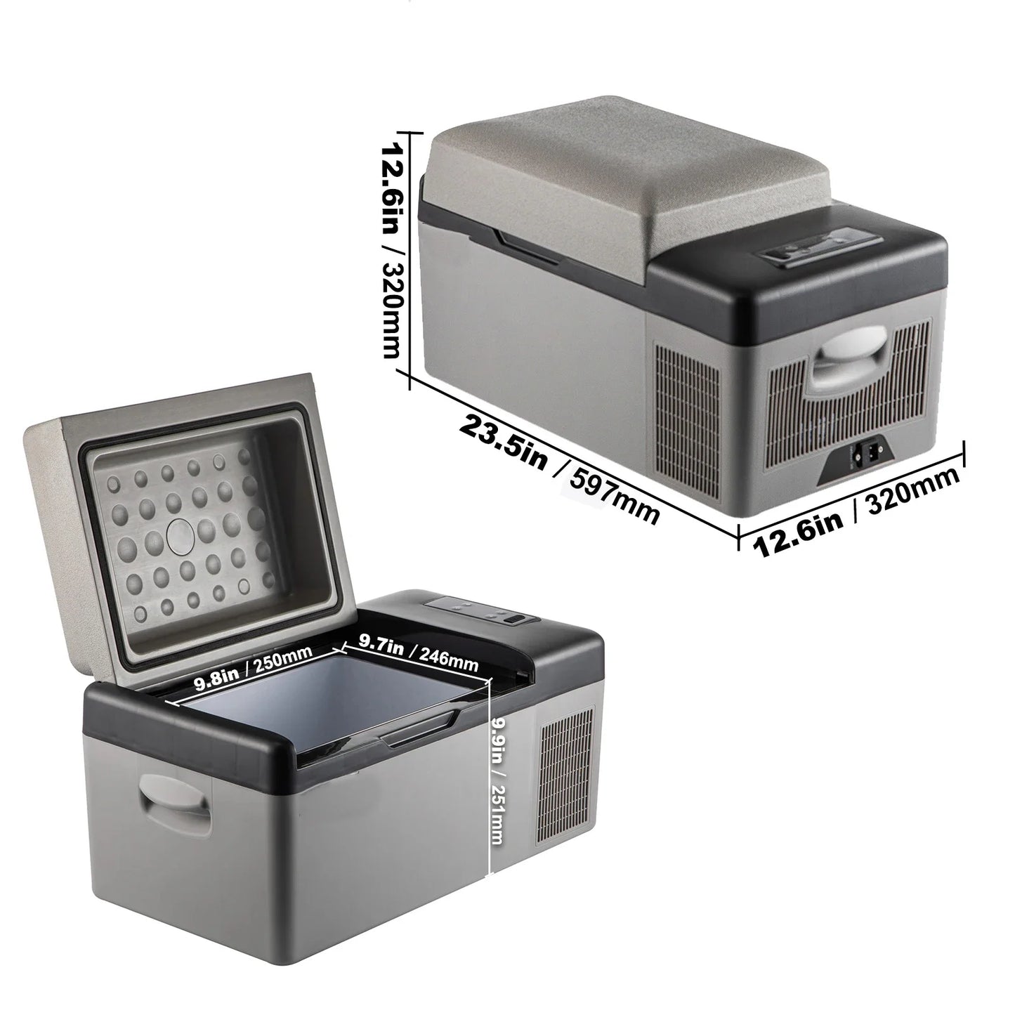 Sihao Mini Fridge Refrigerator Portable Car Freezer 12V/24V 15L/20L Compressor Cooler for Traveling Camping Outdoor Activities
