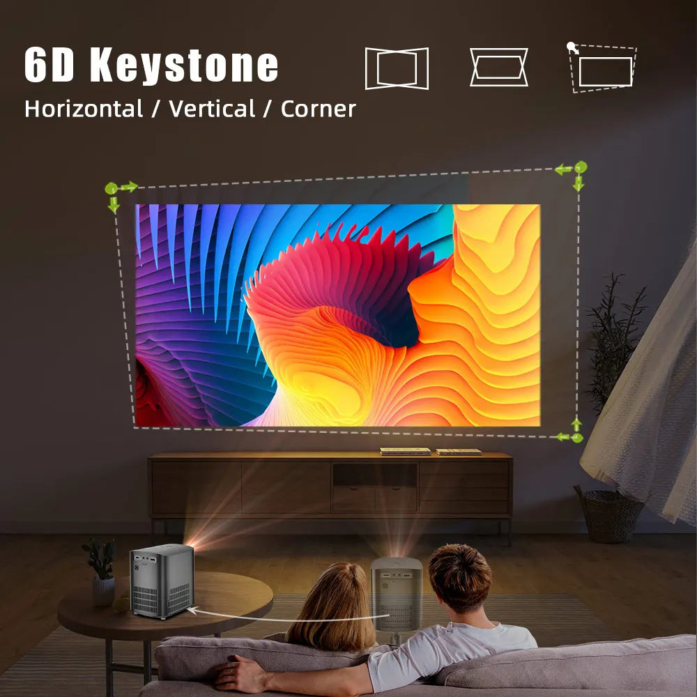 Mini beamer - Projector - Smartphone - Bluetooth - Sets - Beamers - Projectieschermen - Beamerscherm - QUORE