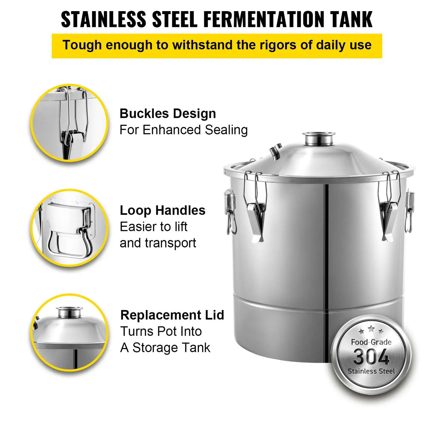 Distilleerapparaat – Alcoholstookketel – Moonshine Still – Whiskymaker – Likeurmaker – 50 Liter Inhoud – Roestvrij Staal – Keramische Filterballen