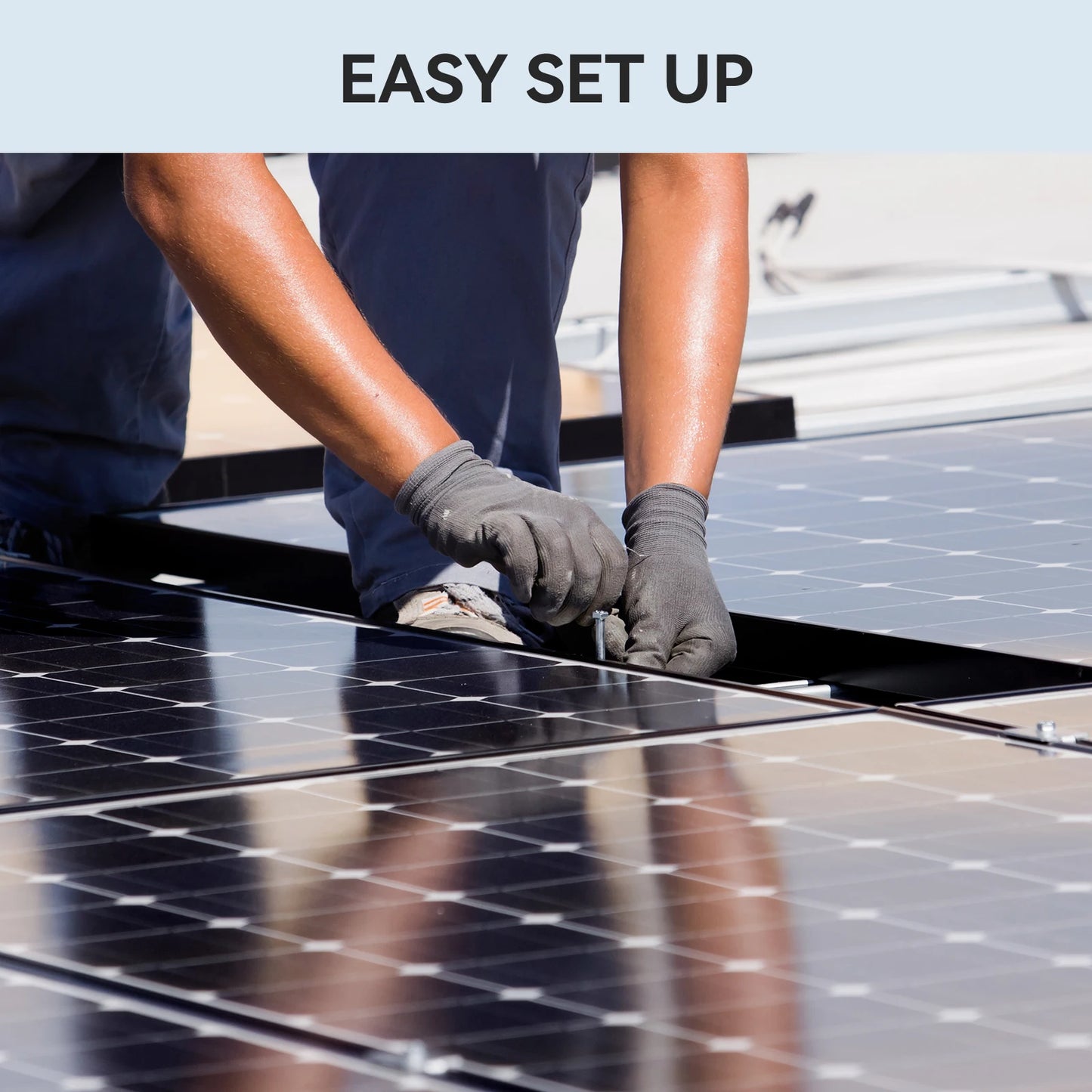 WERCHTAY 300W High Efficiency 25% Solar Panel 10BB N-Type Cell for Home Rooftop RV Motorhome and Off Grid Applications
