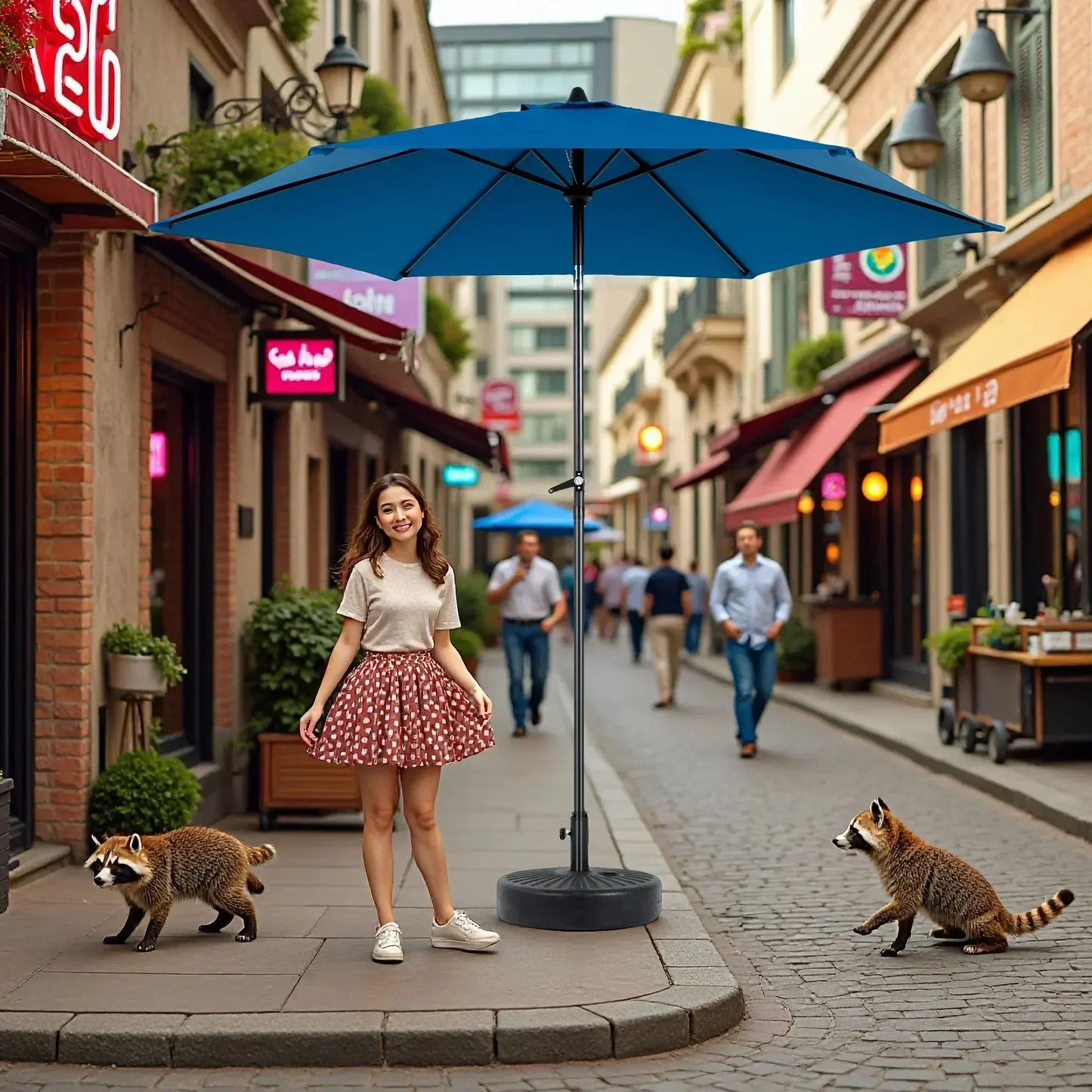 Parasol – Tuinparasol – Balkonparasol – Stokparasol – Zweefparasol – Diameter 4,5 Meter – UV-Bestendig Polyester
