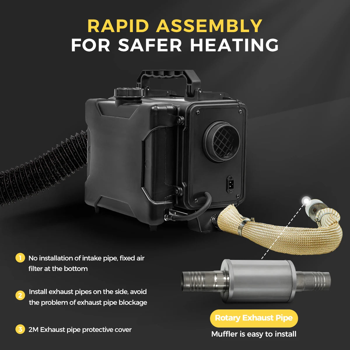 Dieselkachel – Dieselkachel Air Heater – Dieselverwarming – Standkachel – Luchtverwarmer – 8KW Vermogen – LTE 4G Afstandsbediening Met LCD Display