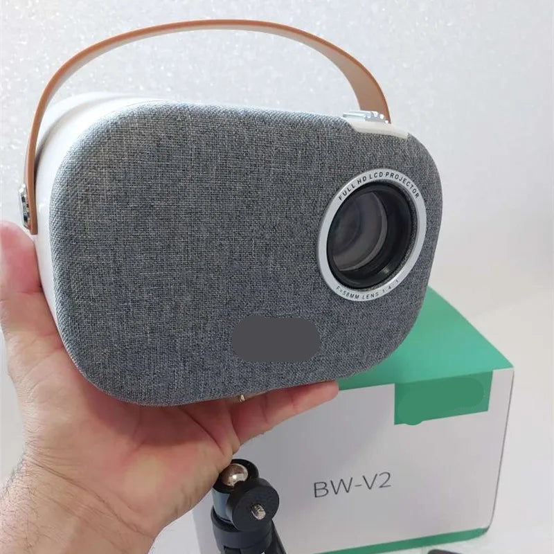 Beamer - Projector - Mini Beamer - 1080P Home Theater Mini Projector - 2.4G/5G WiFi, 200ANSI, Android 9.0 & Google Assistant – EU Plug