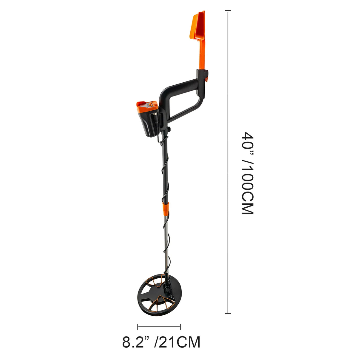Metaaldetector - Metaalzoekapparaat voor professionals - Hoge nauwkeurigheid - Gevoelig LCD-scherm - Waterdicht - Zwart en oranje - QUORE