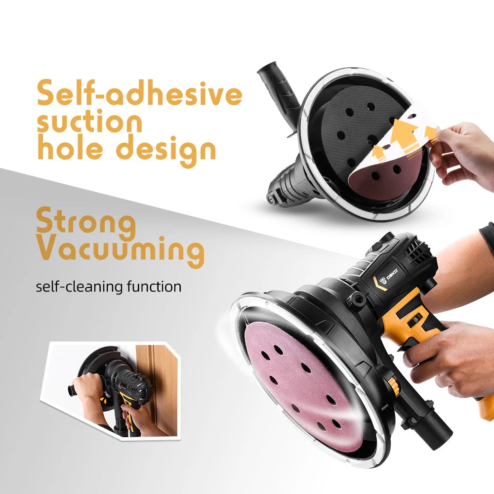 Polijstmachine - Slijpen - Gipsplaten Sander - 900W - 1400-2700r/min - 230-240V - Zwart