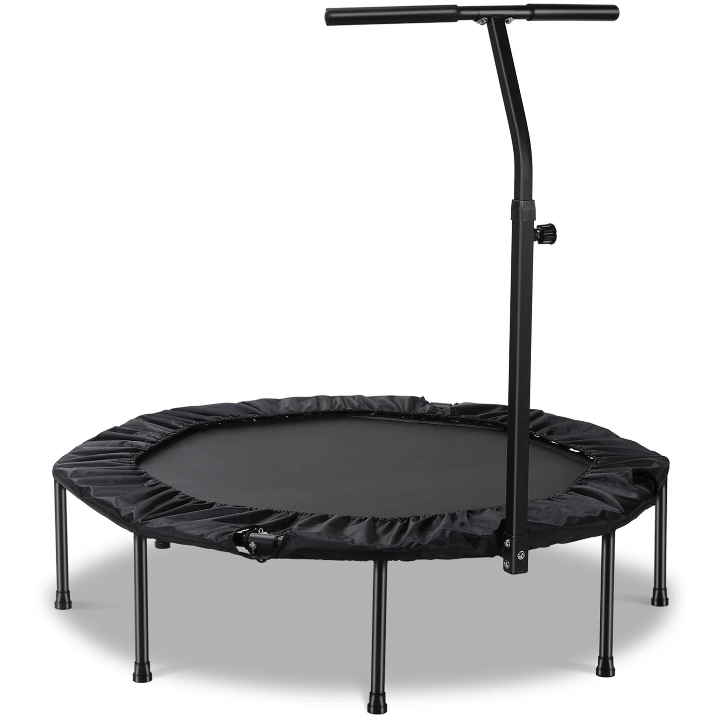 Fitness Trampoline - Mini Trampoline - Opvouwbaar Ontwerp - 127 cm Trampoline - Verstelbare T-handgreep - Indoor - Outdoor - TÜV GS-gecertificeerd - Max 150 kg - Rood - QUORE