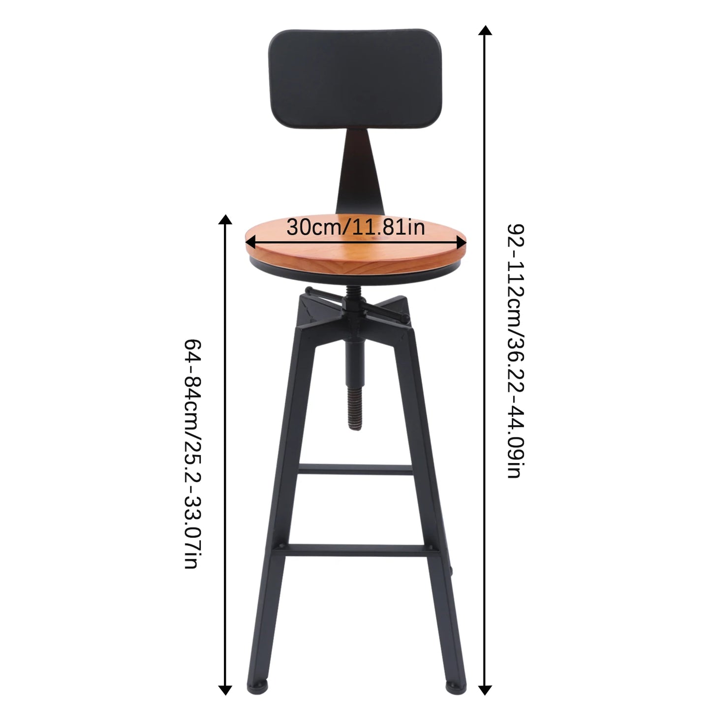 Barkruk Set van 2 - Eetkamerstoelen - Barkruk - Kleine Stoel - Barstoel - Zwart