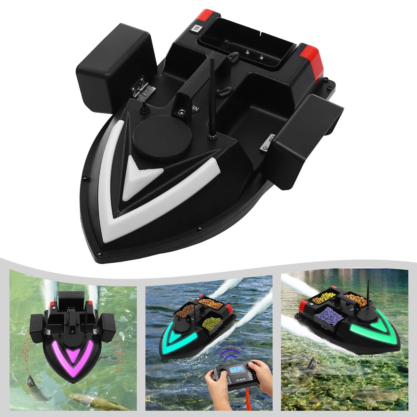 Voeraasboot – Aasboot – Voerboot – Vissen Boot – GPS Aangedreven – 5200mAh Batterij – Waterbestendig ABS