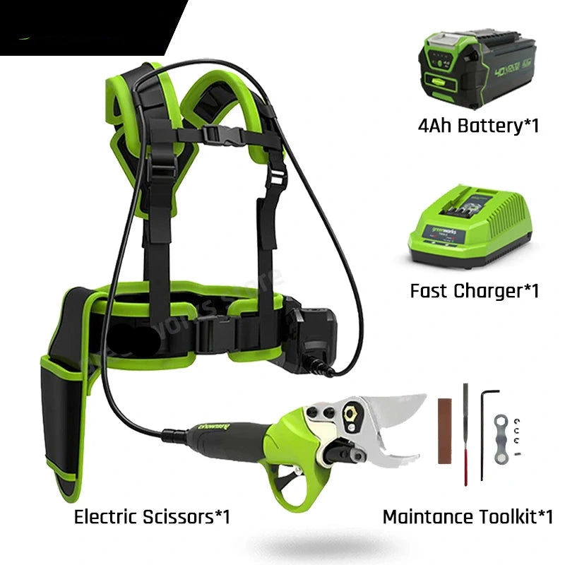Elektrische Snoeischaar – Draadloze Snoeischaar – Tuinschaar – Snoeigereedschap – 35 Mm Snijcapaciteit – 40V Lithium-Ion Batterij