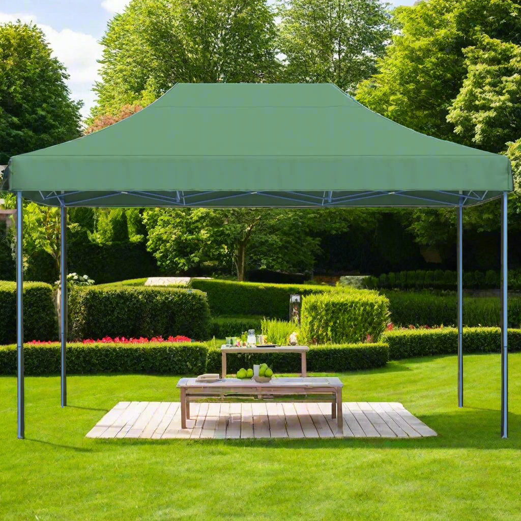 Opvouwbare Partytent – Tuinpaviljoen – Partytent – Tuientent – Feesttent – Kampeertent – Beschuttende Tent – 410x279x315 Cm – Waterdicht Oxford Polyester – Stalen Frame - Groen