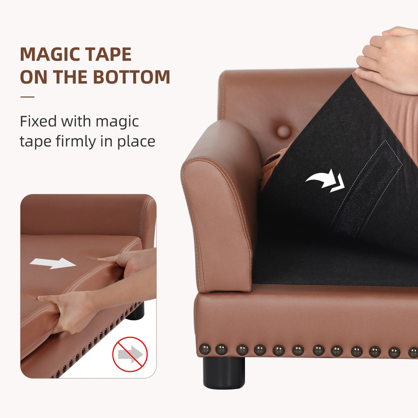Hondenbed – Hondenmand – Hondenkussen – Hondenbank – Dog Sofa – Groot formaat – Waterafstotend PU-leer – Uitneembaar kussen - QUORE