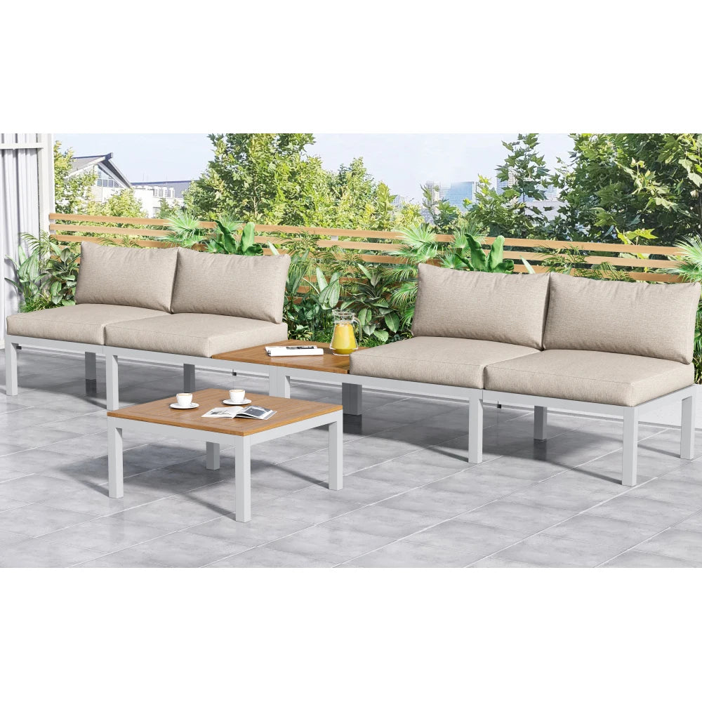 Loungestoel – Tuinstoel – Loungezetel – Fauteuil – Relaxstoel – Verzinkt Metalen Frame – Weerbestendige Kunststofhout Afwerking