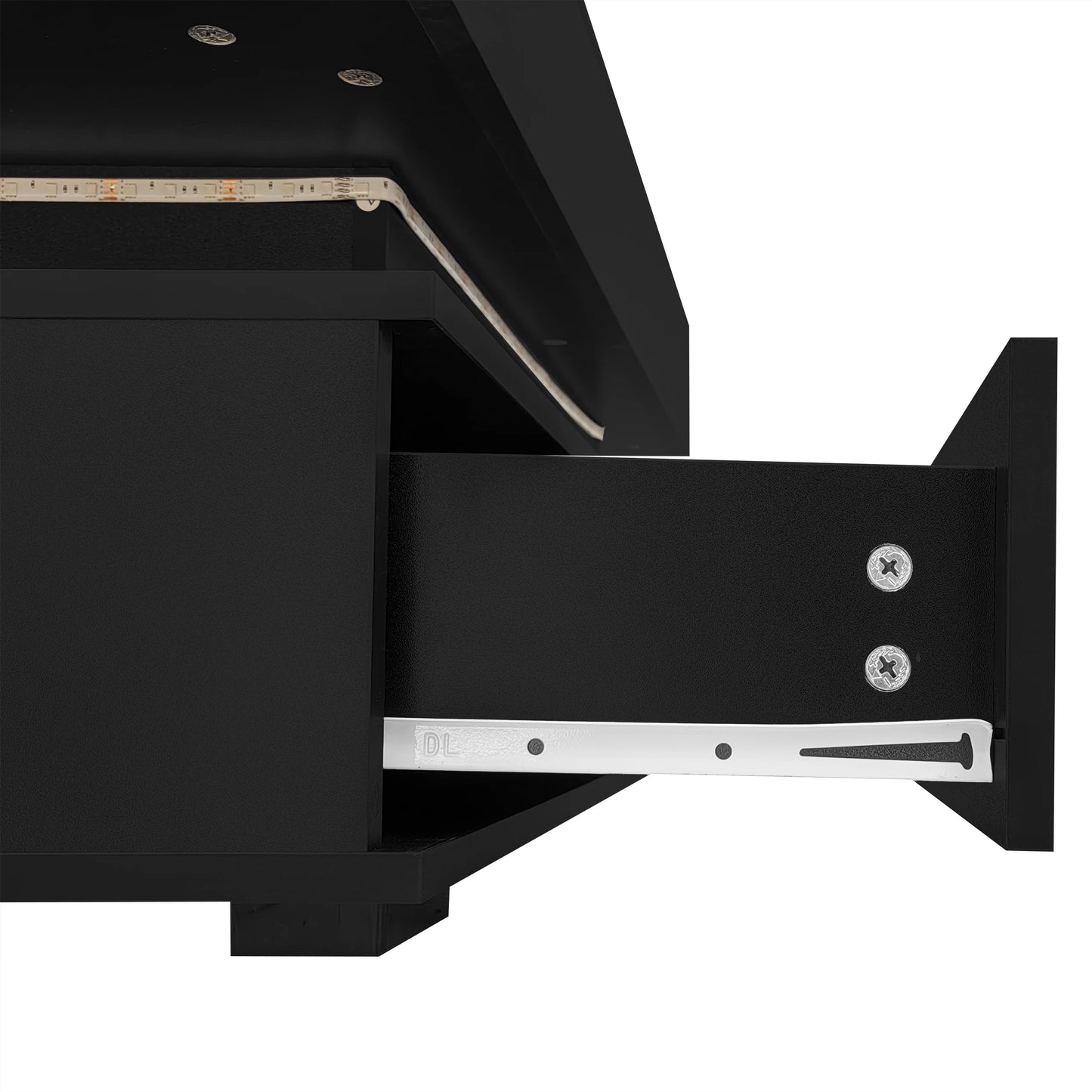 Verstelbare Salontafel – Koffietafel – Bijzettafel – Woontafel – Opbergtafels – Wit – Hydraulisch Systeem – LED Verlichting Met Bluetooth App
