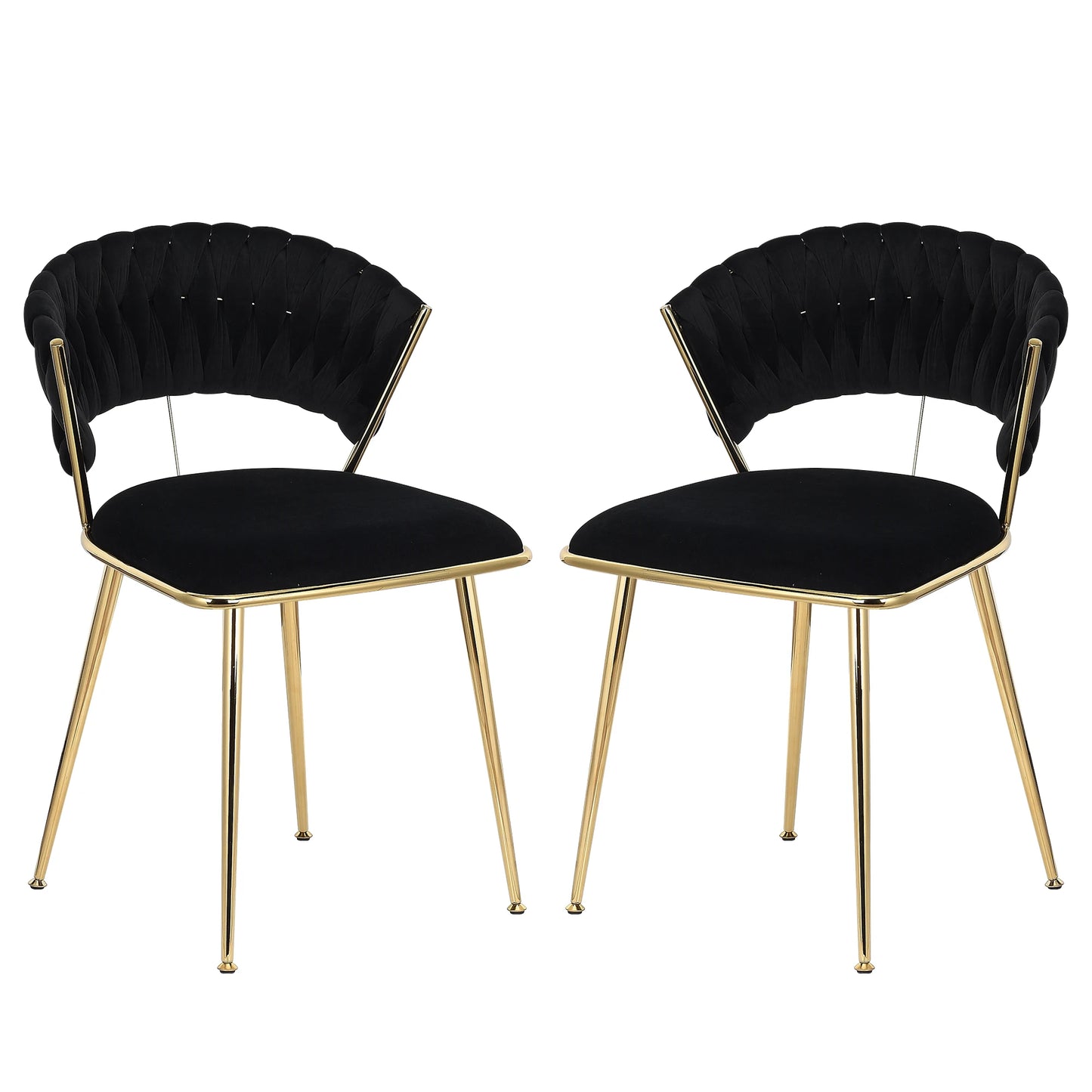Eetkamerstoelen – Velvet Stoelen – Fluwelen Stoelen – Modern Design – Gouden Metalen Poot – Ergonomisch Comfort