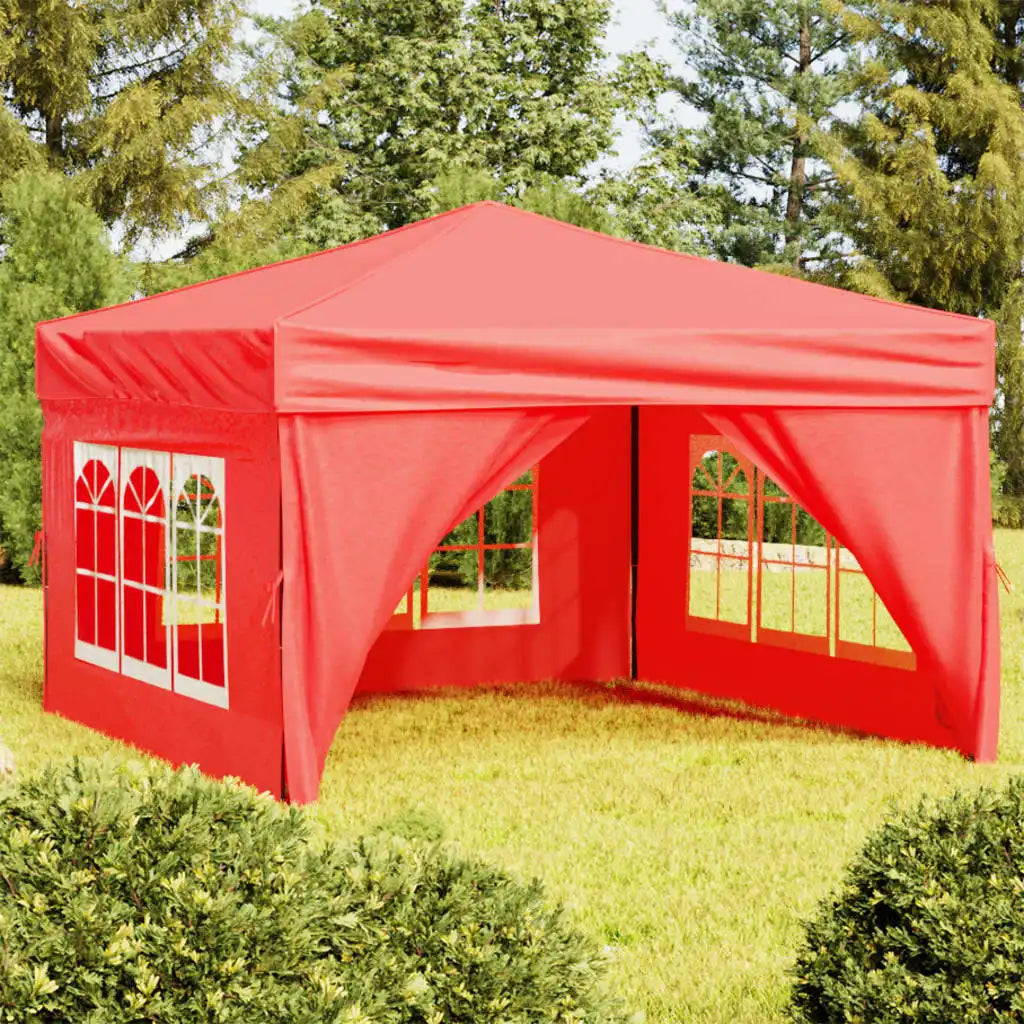 Tuinpaviljoen – Partytent – Tent – Vouwtent – Schaduwdoek – 210D Oxford Waterdicht – Stevig Stalen Frame - 3x3 m -Rood