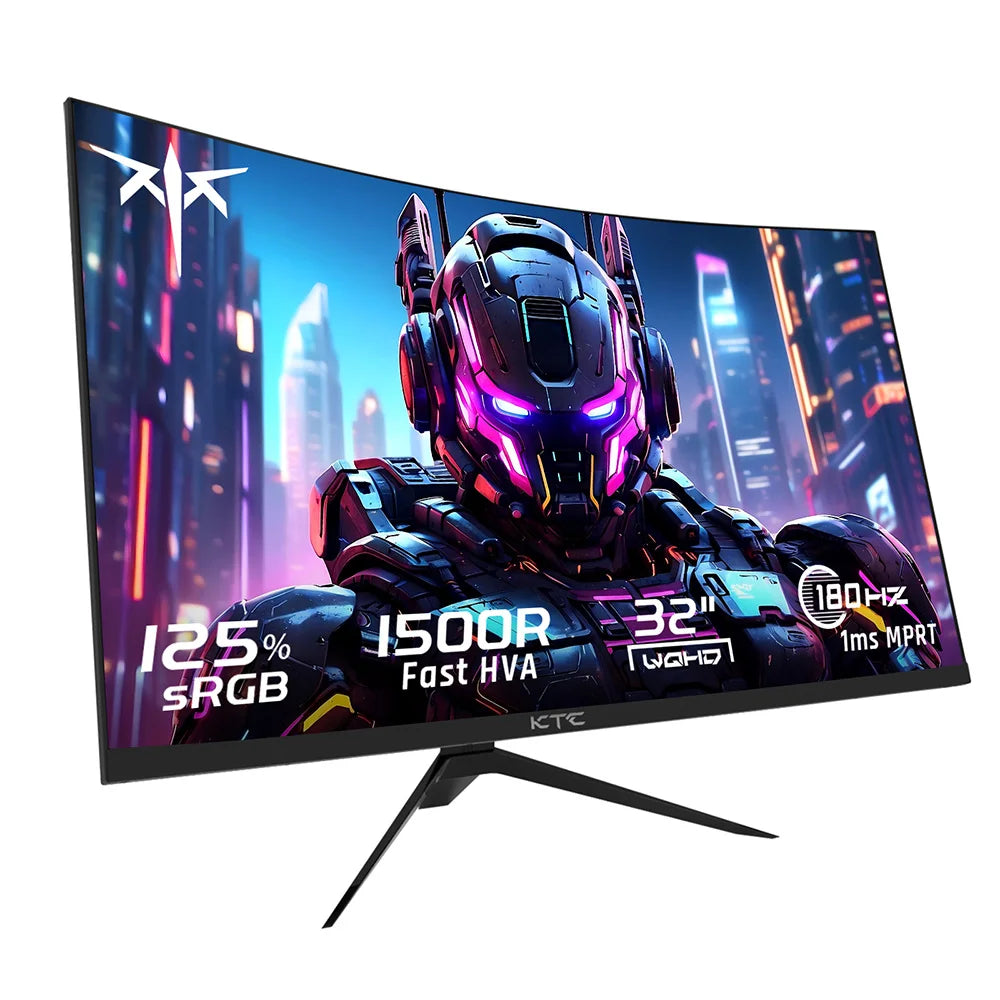 Gaming Monitor – Gamerscherm – Curved Monitor – 32 Inch Scherm – QHD Beeldscherm – 180Hz Verversing – 1ms Reactietijd - QUORE
