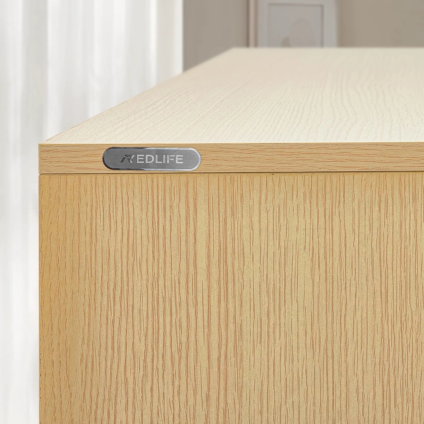 Ladekast – Opbergmeubel – Ladekasten – Opbergkast – Rattan Afwerking – 6 Ruime Lades – MDF Hout - 100 x 40 x 75 cm - Natuurlijk