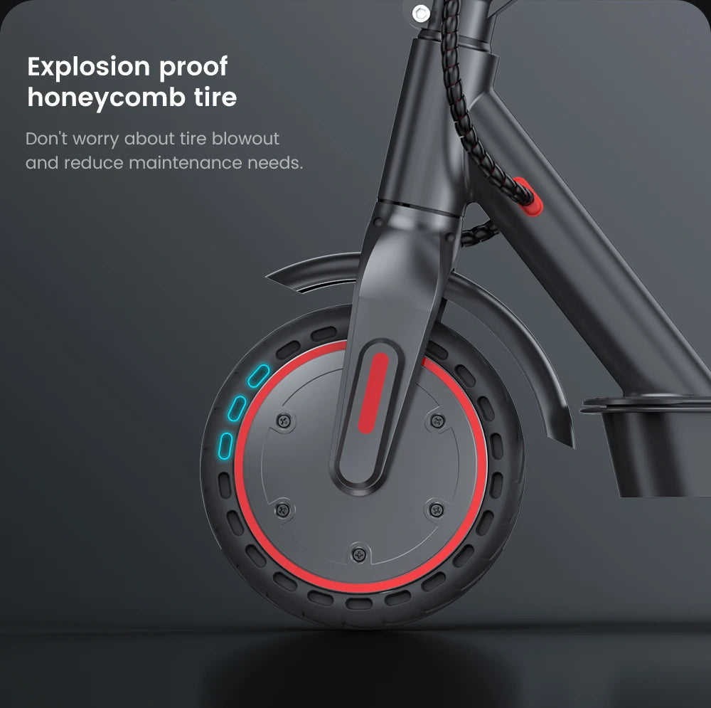 Scooter - Elektrische Step - E-Scooter - Opvouwbare - met Koplampen - Achterlichten - 42V - Oplader - EU-stekker - 8.5 Inch Honingraatband - 7.8Ah - 350W - 30km/h - 115 x 108 cm - Zwart