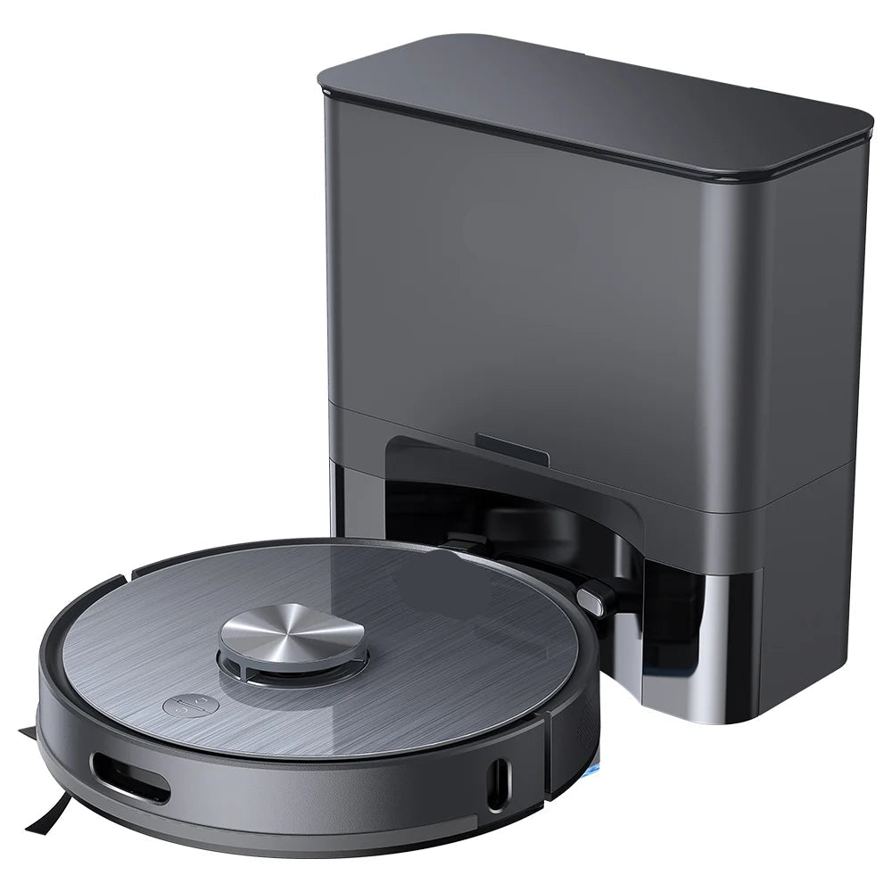 Lidar Robotstofzuiger - Dweilrobot - Vaccum Cleaner - Robot Vacuum - 5000Pa Zuigkracht - 260min Runtime - Zelflegende Stofbak – LDS Navigatie – App & Spraakbediening - Zwart