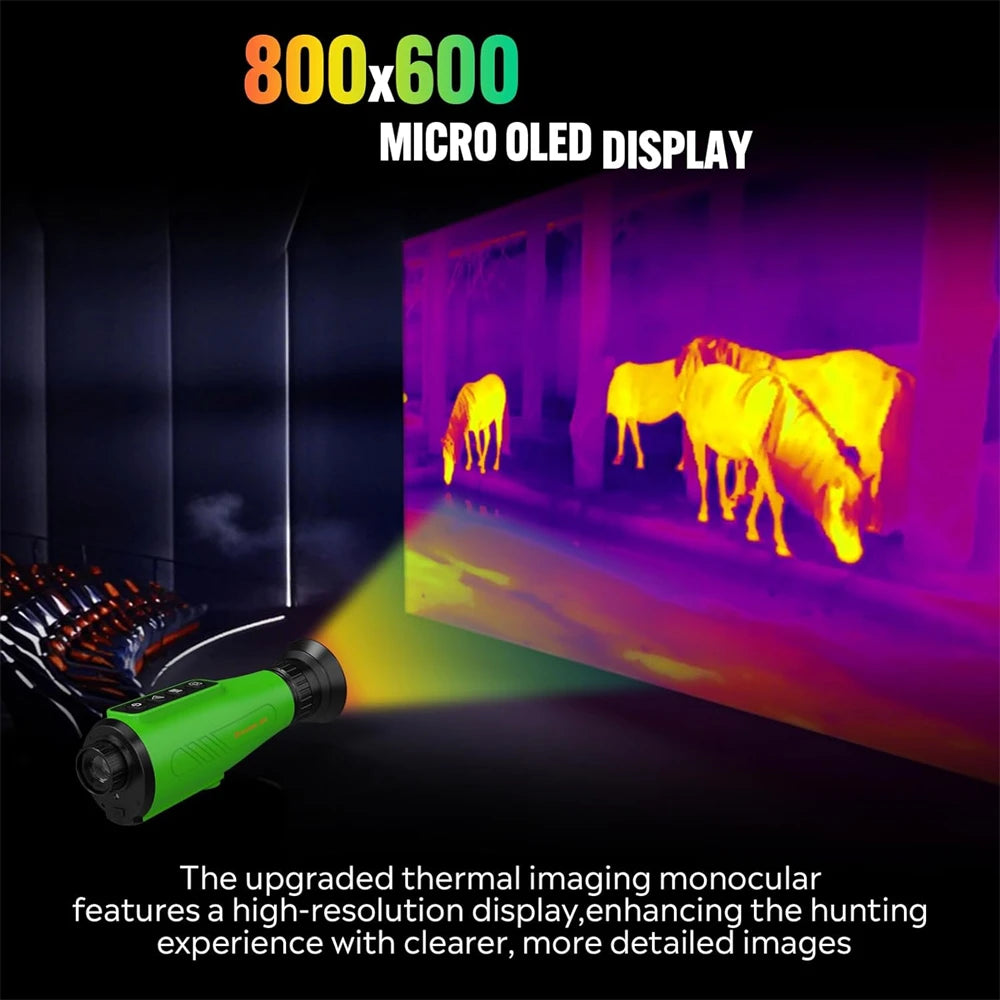 Warmtebeeldverrekijker – Thermal Imaging Monocular – Warmtebeeldkijker – Nachtkijker – Infraroodkijker – AI Superresolutie – AMOLED Scherm