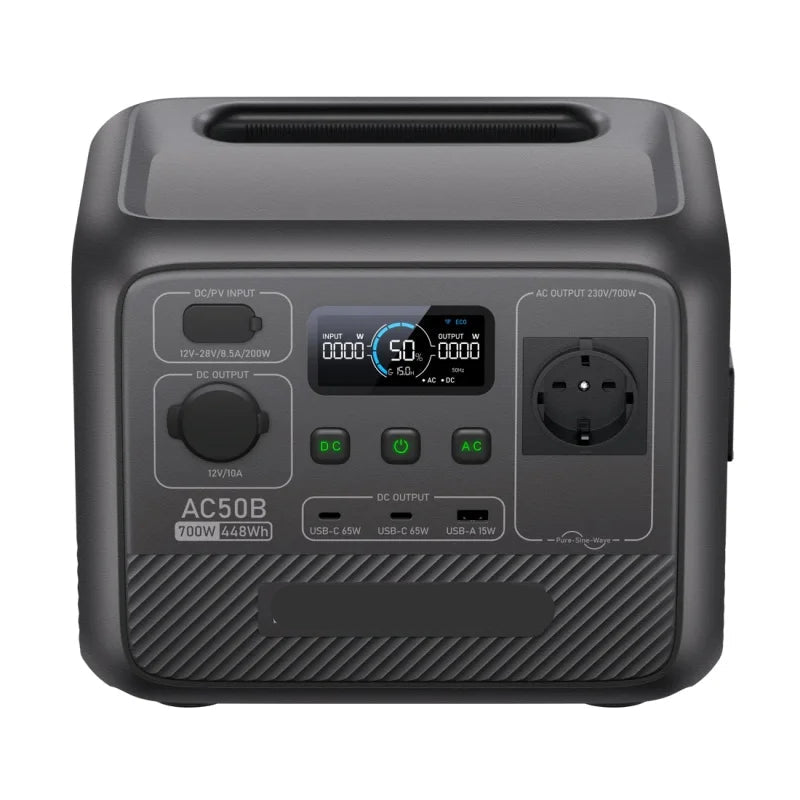 Powerstation – Draagbare Accu – Mobiele Stroomvoorziening – Back-up Batterij – 448Wh Capaciteit – 700W Output