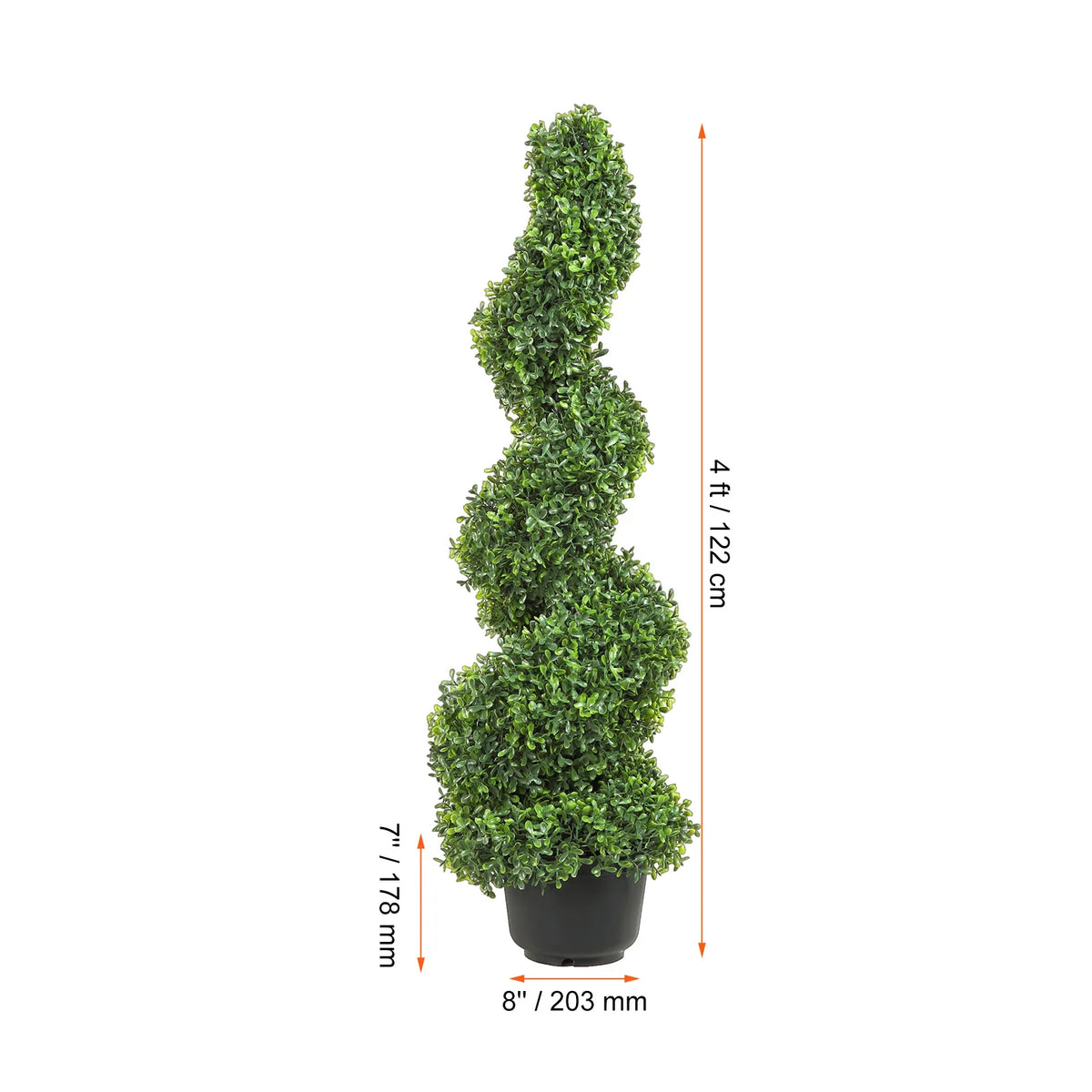 Topiary planten -1/ 2 pcs kunstmatig planten - kunstmatig buxus - Engels buxus dubbele bal vormige - kunstmatig buxus hegpaneel - 48 inch - Groen