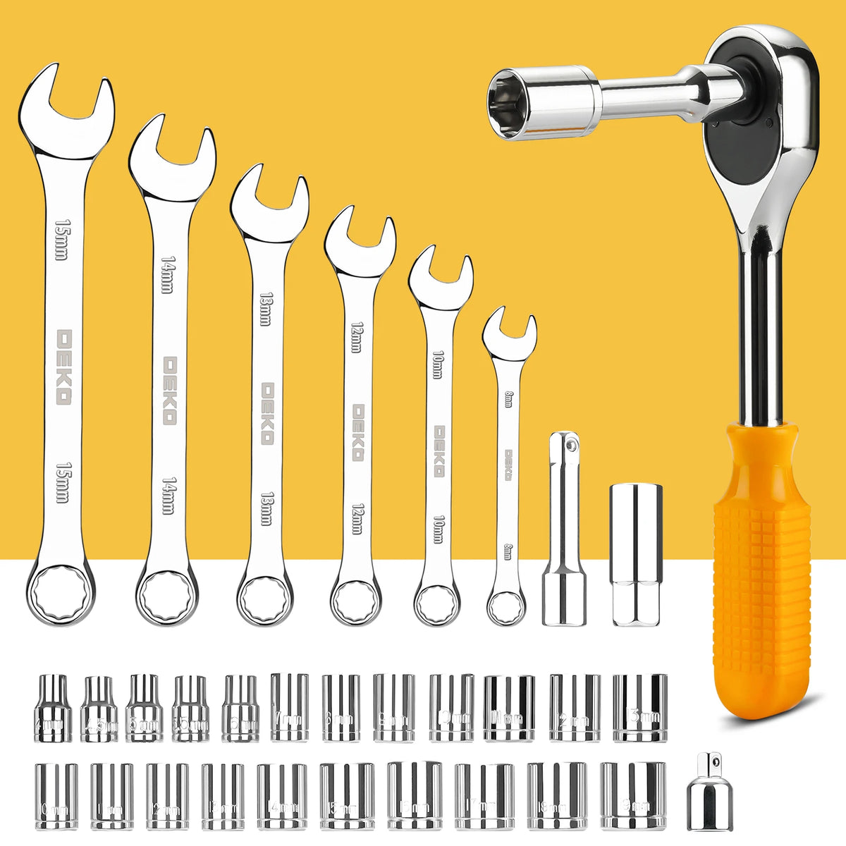 Deko - Gereedschapskoffer - 228-delig - Gevuld - Gereedschap - Gereedschapsset - Gemengde gereedschapsset - Autoreparatiegereedschapcombinatie - Ge - QUORE