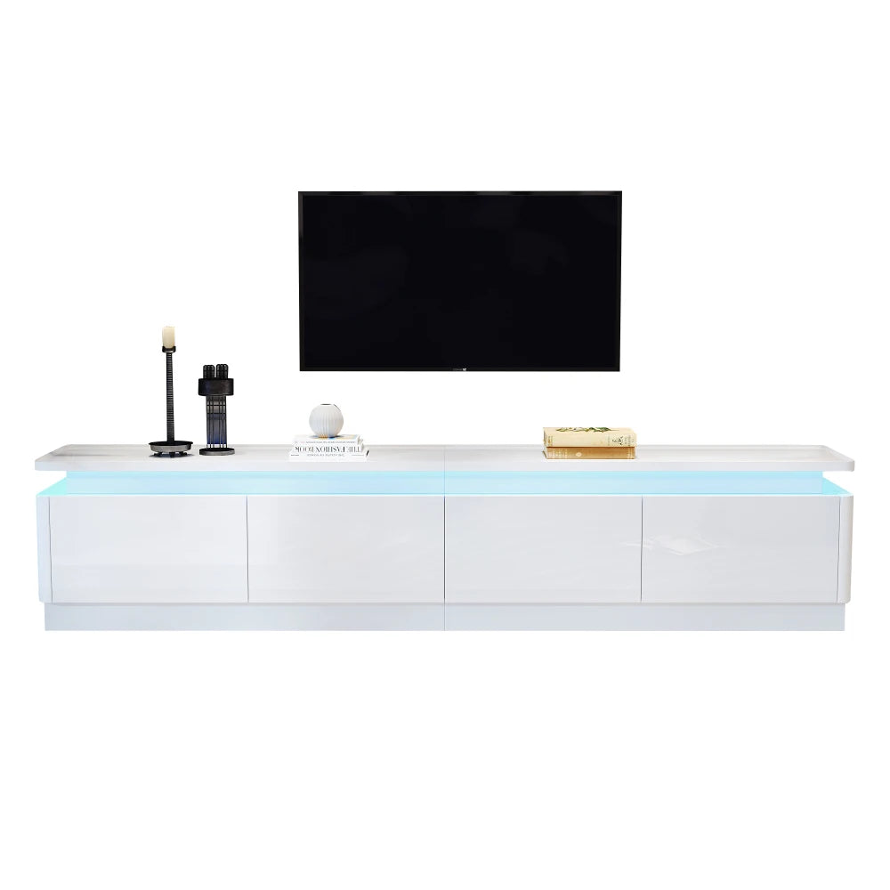 TV Meubel – TV Kast – TV Dressoir – TV Meubels – TV Stand – 180x34x40 cm – 4 Lades – LED Verlichting – Hoogglans – Geschikt voor 80 Inch TV